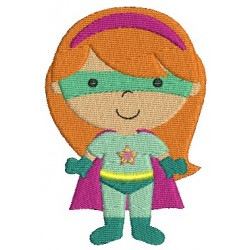 Stickdatei - Kleine Superheldin 3